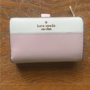 Kate Spade Blush Pink and Cream Zip Wallet